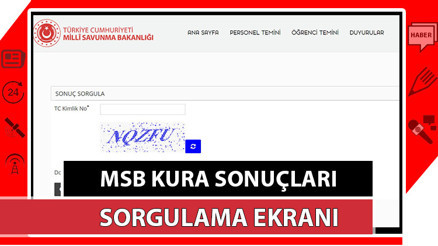 MSB KURA SONUÇLARI SORGULAMA EKRANI AÇILDI|| 2024 MSB 1829 işçi alımı kura kazananların isim listesi açıklandı mı, nasıl öğrenilir Sonuç sorgulama ekranı: (personeltemin.msb.gov.tr) TIKLA ÖĞREN