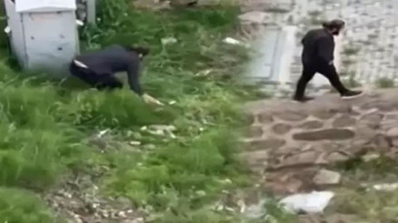 Tekmelediği kediyi ezerek öldürüp, fırlattı Tekmelediği kediyi ezerek öldürüp, fırlattı