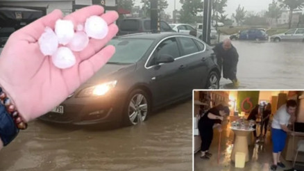 Meteoroloji ve AFADdan peş peşe uyarılar gelmişti Yurdu dolu ve sağanak vurdu... İş yerlerini su bastı, yollar göle döndü Meteoroloji ve AFADdan peş peşe uyarılar gelmişti Yurdu dolu ve sağanak vurdu... İş yerlerini su bastı, yollar göle döndü