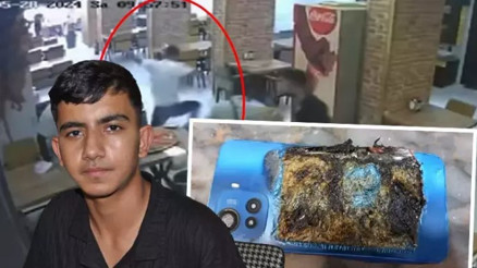 Yeni aldığı telefon cebinde yandı Yaşanan panik kamerada