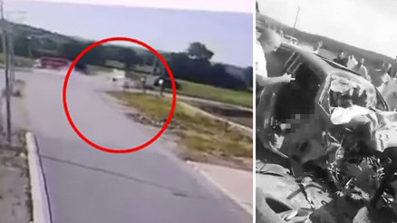 Sakaryada iki kişinin hayatını kaybettiği korkunç kaza kamerada