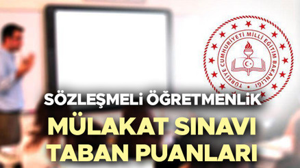 Sözleşmeli öğretmenlik mülakat sınavı taban puanları açıklandı İşte MEB 20 bin öğretmen ataması sözlü sınava çağrılan adayların alan bazlı taban puanları