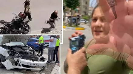 Alkollü araç kullanıp kaza yaptı, sinirini basın mensuplarından çıkardı... O anlar kamerada Alkollü araç kullanıp kaza yaptı, sinirini basın mensuplarından çıkardı... O anlar kamerada