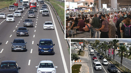 Adeta bayram göçü: Yollarda trafik, havalimanlarında izdiham... Ünlü tatil ilçesine 2 günde 45 binden fazla araç girdi Adeta bayram göçü: Yollarda trafik, havalimanlarında izdiham... Ünlü tatil ilçesine 2 günde 45 binden fazla araç girdi