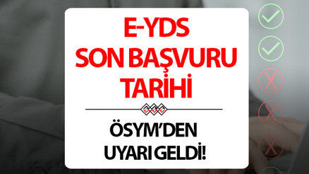 E-YDS başvuru ekranı 2024 || ÖSYM AİS son başvuru tarihi: Uyarı geldi E-YDS ne zaman, son başvuruları ne zaman