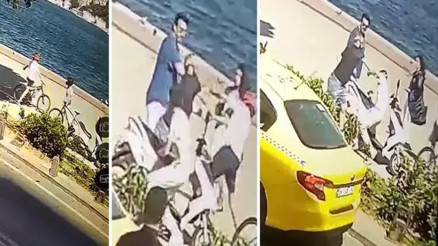 Emirgan Sahili’nde bisikletli gence tekme ve yumrukla dehşeti yaşattı