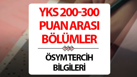 YKS 200, 210, 220, 230, 240, 250, 260, 270, 280, 290, 300 puanla nereye girebilirim, hangi bölümü tercih edebilirim (REHBER) 2024 YKS TERCİHLERİ: Üniversite AYT, TYT ve YDT puanıyla tercih edilebilecek bölümler hangileri, taban puanlar belli oldu mu İşte 2 yıllık ve 4 yıllık devlet üniversiteleri hangileri