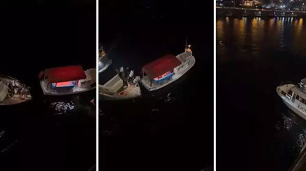 Haliçte dehşet anları Selfie çekerken düştü, tekne üstünden geçti