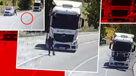 Tuncelide yaralı serçeyi kurtarmak isterken kamyon çarptı