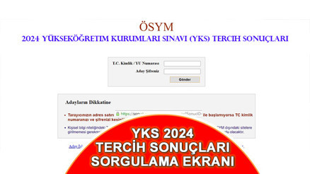 YKS TERCİH SONUCU SORGULAMA (GÖRÜNTÜLEME) EKRANI ÖSYM.gov.tr | Son dakika: 2024 YKS tercih sonuçları ve yerleştirmeleri açıklandı Üniversite yerleştirme 2024 YKS tercih sonucu tıkla (sonuc.osym.gov.tr) öğren