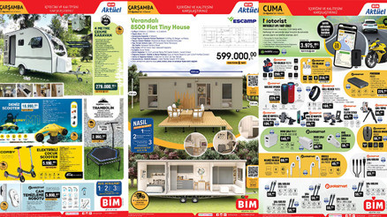 SATIŞTA BİM AKTÜEL 16 AĞUSTOS 2024 - İNDİRİMLİ ÜRÜNLER- KATALOĞU || Bimde bu hafta cuma neler var BİM Tiny House, Karavan, Cam Temizleme Robotu getiriyor...