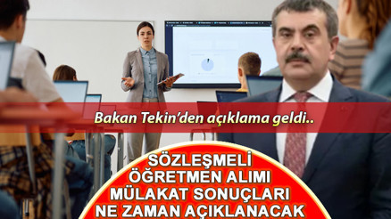 ÖĞRETMENLİK MÜLAKAT SONUÇ SORGULAMA 2024 (24 Ağustos Cumartesi son durum) || Bakan Yusuf Tekinden son dakika açıklama geldi Sözleşmeli öğretmen mülakat sonuçları ne zaman açıklanacak, tarih belli oldu mu