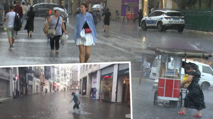 Uyarılar peş peşe gelmişti İstanbulda hava karardı, sağanak bastırdı: İstiklal Caddesi göle döndü, Mısır Çarşısını su bastı