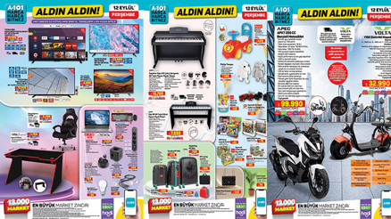 BUGÜN SATIŞTA A101 12 EYLÜL KATALOĞU 2024- İNDİRİMLİ ÜRÜNLER || A101de bu hafta neler var A101 katalog Benzinli Motosiklet, Piyano getiriyor... BUGÜN SATIŞTA A101 12 EYLÜL KATALOĞU 2024- İNDİRİMLİ ÜRÜNLER || A101de bu hafta neler var A101 katalog Benzinli Motosiklet, Piyano getiriyor...