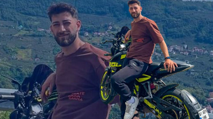 Trabzonda motosikletli Yalçın Davulcunun feci ölümü