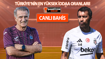 Trabzonspor-Beşiktaş ŞAMPİYON ORAN farkıyla Mislide Türkiyenin en yüksek iddaa oranları burada... Trabzonspor-Beşiktaş ŞAMPİYON ORAN farkıyla Mislide Türkiyenin en yüksek iddaa oranları burada...