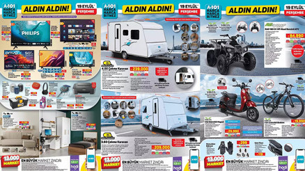 SATIŞTA 19 EYLÜL A101 KATALOĞU 2024 - İNDİRİMLİ ÜRÜNLER🛒📌 || A101de bu hafta neler var A101 Çekme Karavan, 180 cc Off-Road Benzinli ATV getiriyor SATIŞTA 19 EYLÜL A101 KATALOĞU 2024 - İNDİRİMLİ ÜRÜNLER🛒📌 || A101de bu hafta neler var A101 Çekme Karavan, 180 cc Off-Road Benzinli ATV getiriyor