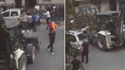 Arnavutköyde kavgaya iş makinesiyle dahil oldu 20ye yakın kişi yaralandı