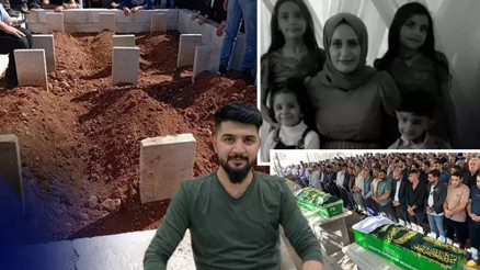 Gaziantepteki aile katliamında ölenler son yolculuğuna uğurlandı Gaziantepteki aile katliamında ölenler son yolculuğuna uğurlandı