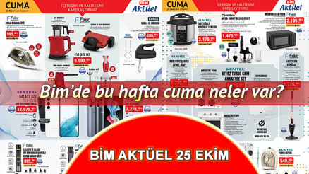 SATIŞTA BİM 25 EKİM 2024 KATALOĞU - İNDİRİMLİ ÜRÜNLER Bimde bu hafta cuma neler var Bim katalog Cam Temizleme Robotu, Çay Makinesi, Dikey Süpürge getiriyor...
