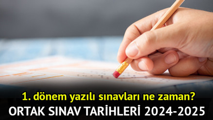 MEB ortak sınav tarihleri 2024-2025 | 1. dönem 1. yazılı sınavları ne zaman yapılacak 6. 7. 9. ve 10. sınıf ortak sınav konuları