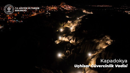 Güvercinlik Vadisi artık geceleri de gezilebilecek Güvercinlik Vadisi artık geceleri de gezilebilecek