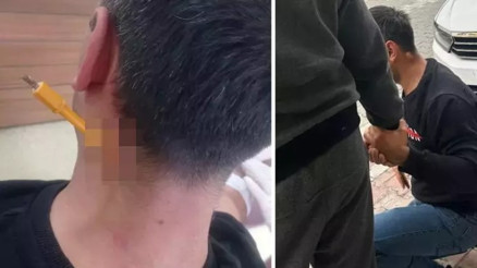 Park yeri kavgası esnasında boynuna tornavida saplandı