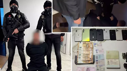 Kırmızı Bültenle aranan Larsen’e düzenlenen operasyon kamerada