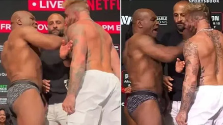 Dünyanın beklediği maç öncesi olay Mike Tyson, Jake Paul’u tokatladı ve ortalık karıştı Dünyanın beklediği maç öncesi olay Mike Tyson, Jake Paul’u tokatladı ve ortalık karıştı