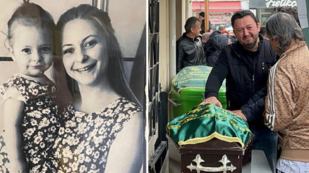 Yeliz öğretmen ve kızı Ela gözyaşlarıyla son yolculuğuna uğurlandı