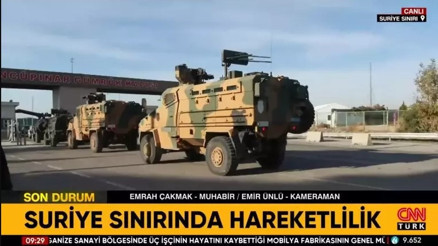Suriye sınırında hareketlilik: Zırhlı araçlar Öncüpınar Sınır Kapısında