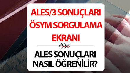ALES/3 SONUÇLARI SORGULAMA EKRANI (ÖSYM AİS GİRİŞİ) | 2024 ALES sonuçları açıklandı T.C No ile sınav sonuçları öğrenme sayfası ALES/3 SONUÇLARI SORGULAMA EKRANI (ÖSYM AİS GİRİŞİ) | 2024 ALES sonuçları açıklandı T.C No ile sınav sonuçları öğrenme sayfası