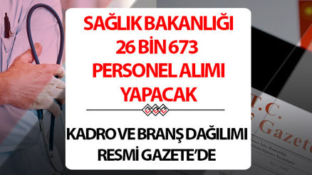 Sağlık Bakanlığı 26 bin 673 personel alımı 2024 Resmi Gazetede yayımlandı | Sağlık Bakanlığı sözleşmeli personel alımı ne zaman, kılavuz yayınlandı mı, şartları neler İşte kadro ve branş dağılımı