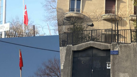 12 yıl sonra bir ilk: Şamda Türk büyükelçiliği Türk bayrağı göndere çekildi
