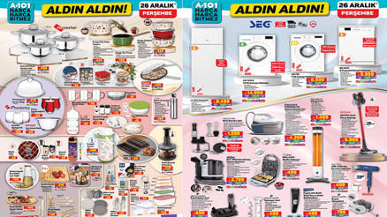 BU HAFTANIN A101 AKTÜEL ÜRÜNLER BROŞÜRÜ-26 ARALIK || A101 yeni aktüel ürünler hangi gün geliyor, neler var Buharlı kazanlı ütü, halı/koltuk yıkama makinesi, masaj aleti A101e geliyor