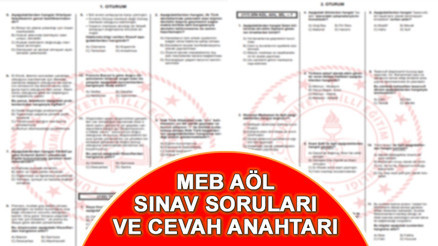 MEB AÖL 1. DÖNEM CEVAP ANAHTARI KİTAPÇIĞI GÖRÜNTÜLEME EKRANI || Açık öğretim sınavı soruları ve cevap anahtarı yayınlandı mı, nereden görüntülenir