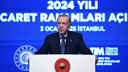 Cumhurbaşkanı Erdoğan: 2024te ihracat 262 milyar dolar oldu