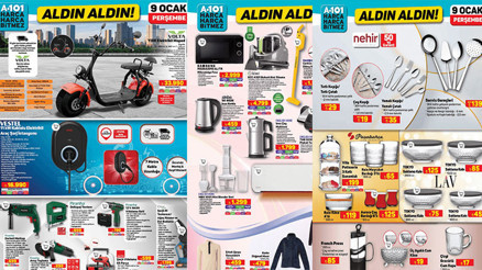SATIŞTA A101 PERŞEMBE GÜNÜ KATALOĞU 9 OCAK 2025 || Bu hafta A101 indirimli broşürde neler var, hangi ürünler var Elektrikli moped, buharlı halı yıkama makinesi A101de