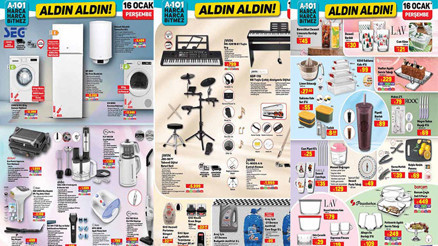 RAFLARA GELİYOR A101 AKTÜEL KATALOĞU 16 OCAK-YENİ İNDİRİMLİ ÜRÜN FİYAT LİSTESİ || Bu hafta A101de neler var Dik süpürge, blender seti, benzinli motosiklet A101e geliyor