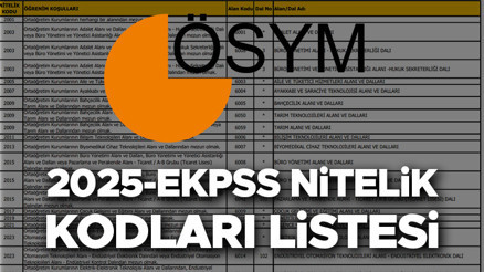 EKPSS NİTELİK KODLARI 2025 VE ANLAMLARI ||| EKPSS 6225, 1103, 2049, 2001, 3001 nitelik kodu ne demek, ne anlama gelir, nedir İlköğretim/ortaokul, ortaöğretim, ön lisans, lisans nitelik kodları
