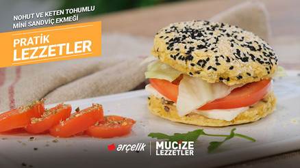 Nohut ve keten tohumlu mini sandviç ekmeği tarifi | Mucize Lezzetler