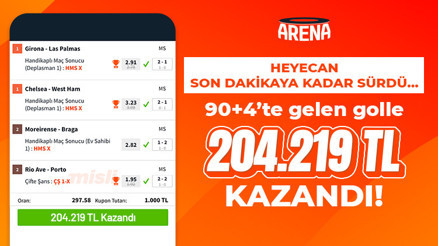 Heyecan son dakikaya kadar sürdü… 90+4’te gelen golle 204.219 TL kazandı