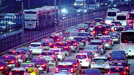 İstanbulda trafik yoğunluğu