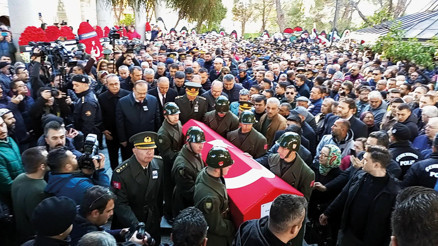 Şehit Binbaşı’ya acı veda