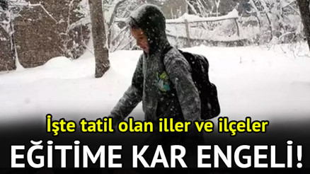 Bugün (24 Şubat Pazartesi) okullar tatil mi, hangi illerde tatil edildi Birçok ilde eğitime ara verildi Bugün (24 Şubat Pazartesi) hangi illerde ve ilçelerde kar tatili var