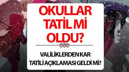 BUGÜN OKULLAR TATİL Mİ 26 ŞUBAT ÇARŞAMBA 2025 SON DAKİKA || Bugün Ordu, Samsun, Giresun, Trabzon, Artvin, Rizede okullar tatil oldu mu, okul var mı Valilik açıkladı İşte kar tatili ile eğitime ara verilen il ve ilçeler BUGÜN OKULLAR TATİL Mİ 26 ŞUBAT ÇARŞAMBA 2025 SON DAKİKA || Bugün Ordu, Samsun, Giresun, Trabzon, Artvin, Rizede okullar tatil oldu mu, okul var mı Valilik açıkladı İşte kar tatili ile eğitime ara verilen il ve ilçeler