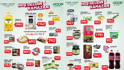 Tarım Kredi marketleri 21 Şubat-3 Mart kataloğu: Tarım Kredi Kooperatifi marketlerinde hangi ürünler indirimli, neler var