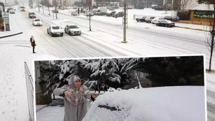 Kar yağışı sonrası Erzincan kent merkezi beyaza büründü