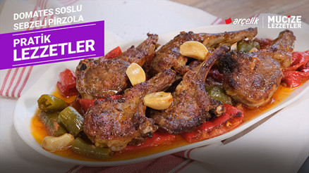 Fırında domates soslu ve sebzeli pirzola tarifi | Mucize Lezzetler