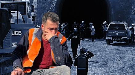 Tren tüneli inşaatına kaya düştü: 1 ölü, 1 yaralı var